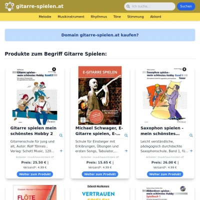 Screenshot gitarre-spielen.at