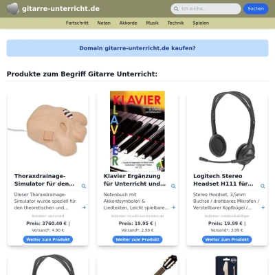 Screenshot gitarre-unterricht.de