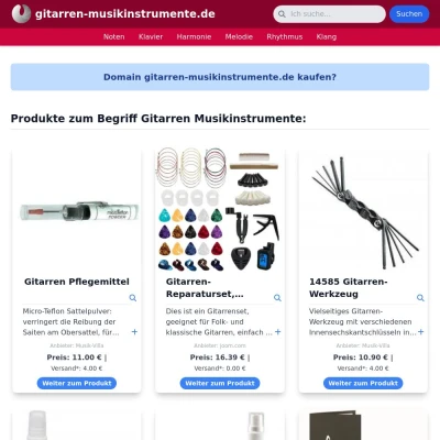 Screenshot gitarren-musikinstrumente.de
