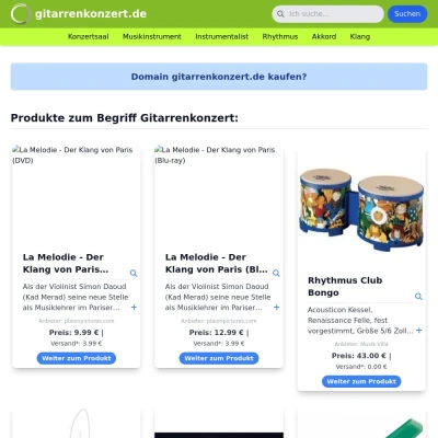 Screenshot gitarrenkonzert.de