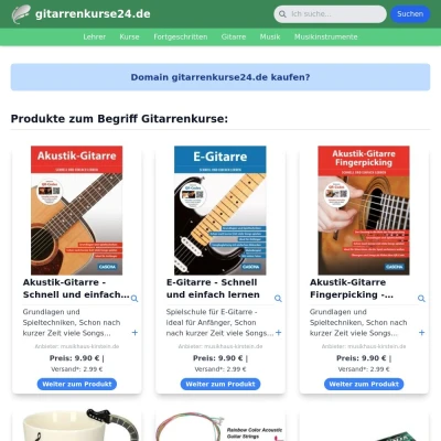 Screenshot gitarrenkurse24.de