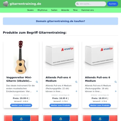 Screenshot gitarrentraining.de