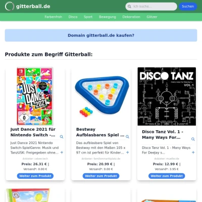 Screenshot gitterball.de