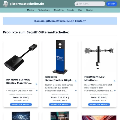 Screenshot gittermattscheibe.de