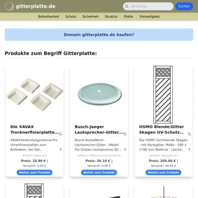 Screenshot gitterplatte.de