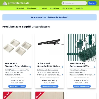 Screenshot gitterplatten.de