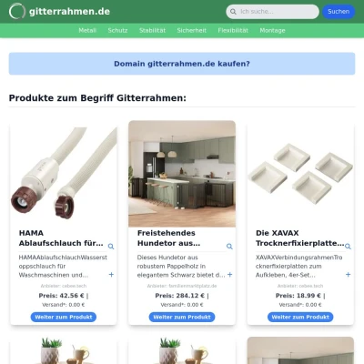 Screenshot gitterrahmen.de