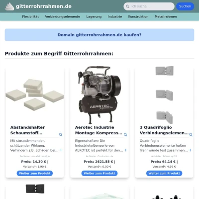 Screenshot gitterrohrrahmen.de