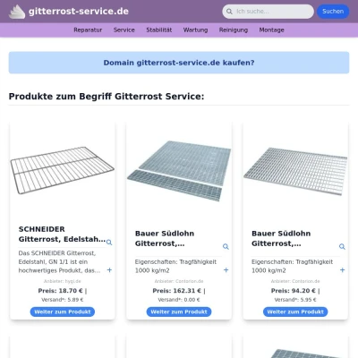 Screenshot gitterrost-service.de