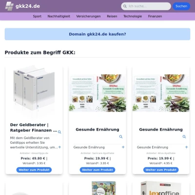 Screenshot gkk24.de