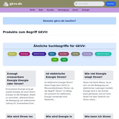 Screenshot gkvv.de