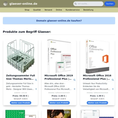 Screenshot glaeser-online.de