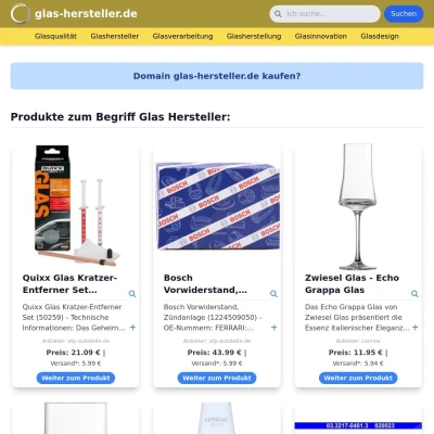 Screenshot glas-hersteller.de