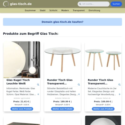 Screenshot glas-tisch.de
