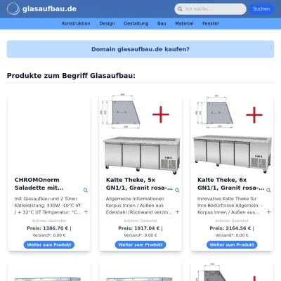 Screenshot glasaufbau.de