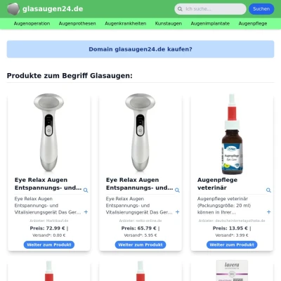 Screenshot glasaugen24.de