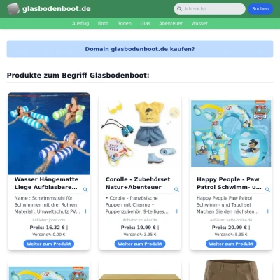 Screenshot glasbodenboot.de