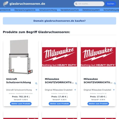 Screenshot glasbruchsensoren.de