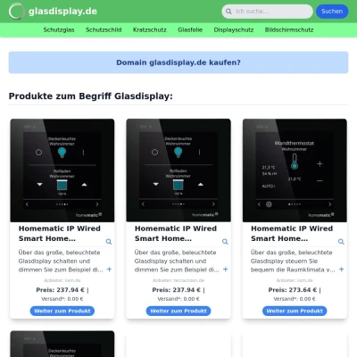 Screenshot glasdisplay.de