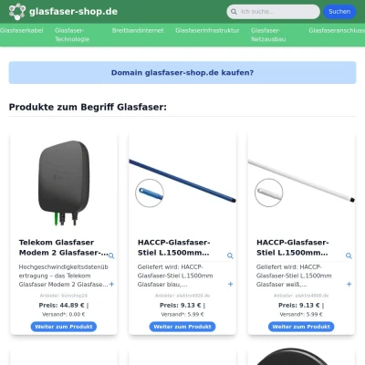 Screenshot glasfaser-shop.de