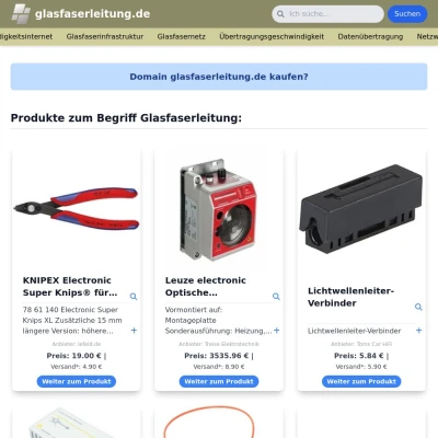 Screenshot glasfaserleitung.de