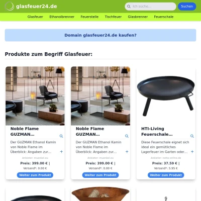 Screenshot glasfeuer24.de