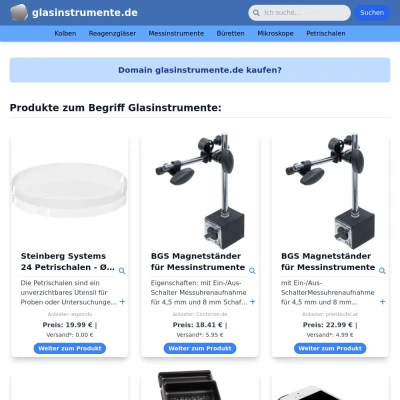 Screenshot glasinstrumente.de
