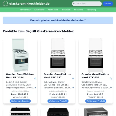 Screenshot glaskeramikkochfelder.de