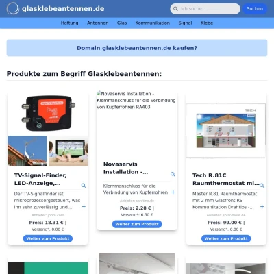 Screenshot glasklebeantennen.de