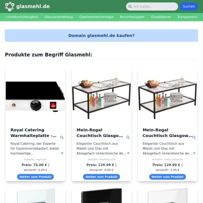 Screenshot glasmehl.de
