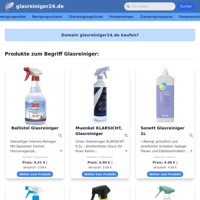 Screenshot glasreiniger24.de