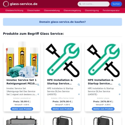 Screenshot glass-service.de