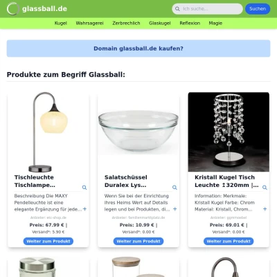 Screenshot glassball.de