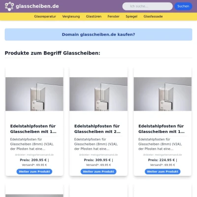 Screenshot glasscheiben.de
