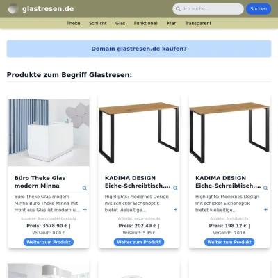 Screenshot glastresen.de