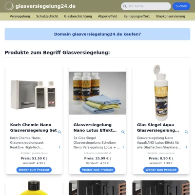 Screenshot glasversiegelung24.de