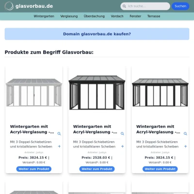 Screenshot glasvorbau.de