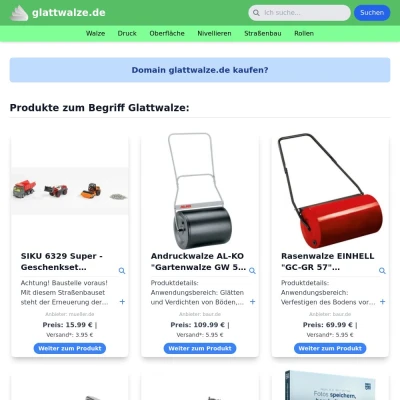 Screenshot glattwalze.de