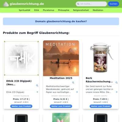 Screenshot glaubensrichtung.de