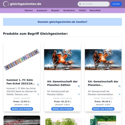 Screenshot gleichgesinnter.de
