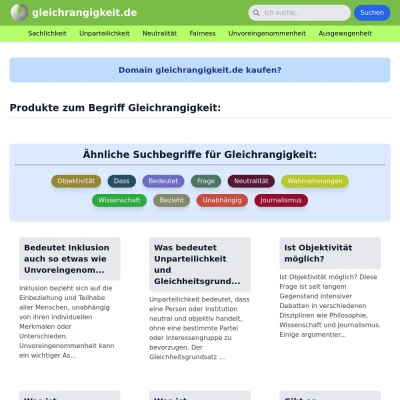 Screenshot gleichrangigkeit.de