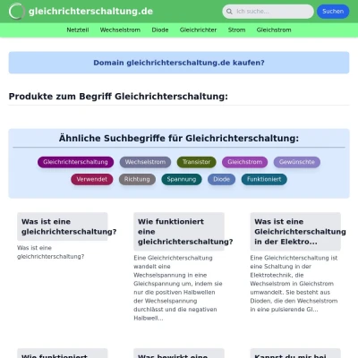Screenshot gleichrichterschaltung.de