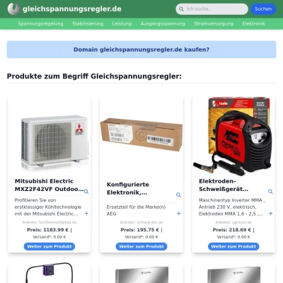 Screenshot gleichspannungsregler.de