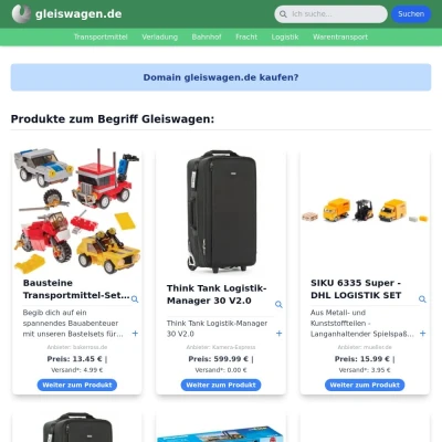 Screenshot gleiswagen.de