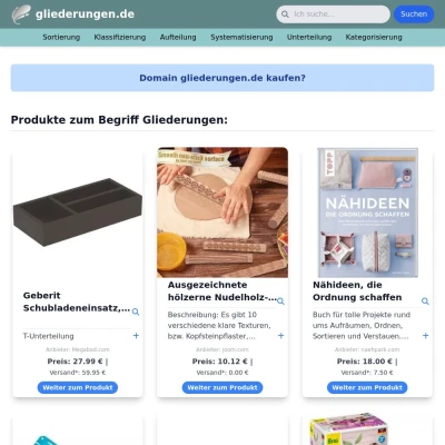 Screenshot gliederungen.de