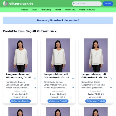 Screenshot glitzerdruck.de
