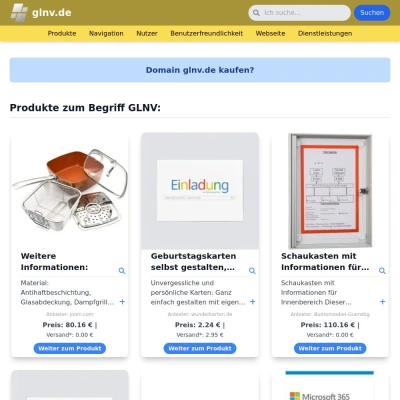 Screenshot glnv.de