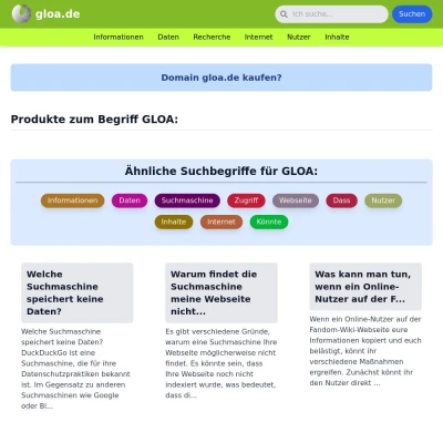 Screenshot gloa.de