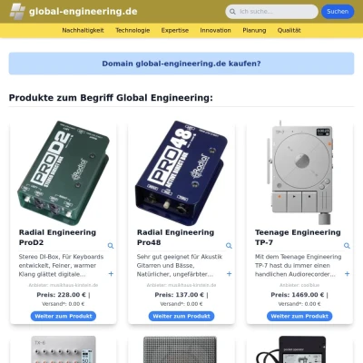 Screenshot global-engineering.de