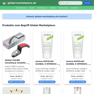 Screenshot global-marketplace.de